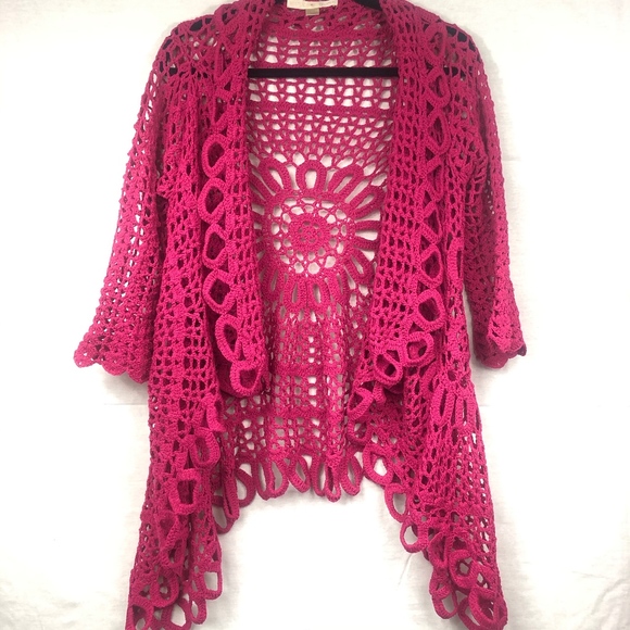 Boston Proper Jackets & Blazers - Boston Proper Boho Crochet Jacket